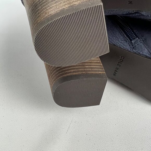 Cole Haan Womens Cassidy Strap Ankle Booties Blue Leather Block Heel size 9 - Picture 15 of 16